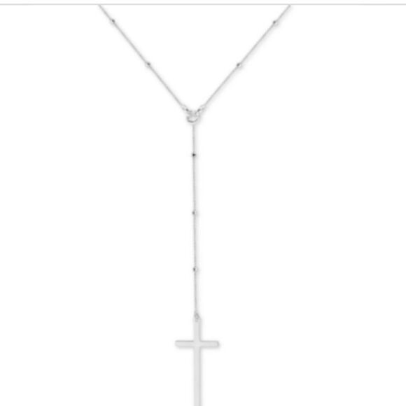 NWT Argento Vivo Cross Lariat Necklace, 17-1/2 + 2" Extender - Picture 1 of 3